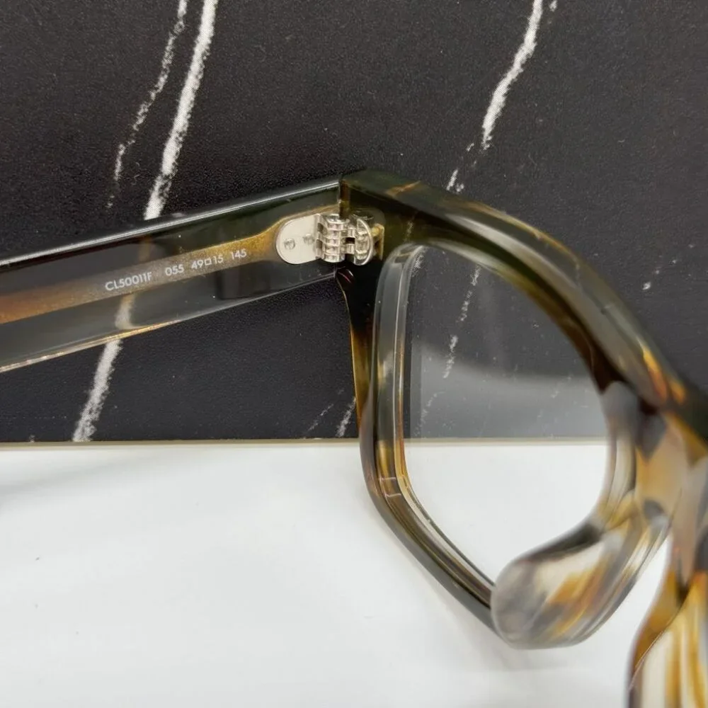 NEW CELINE CL50011F 055 HAVANA SQUARE UNISEX CELINE EYEGLASSES